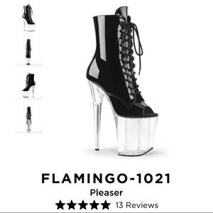 Pleasers flamingo booties sz 8